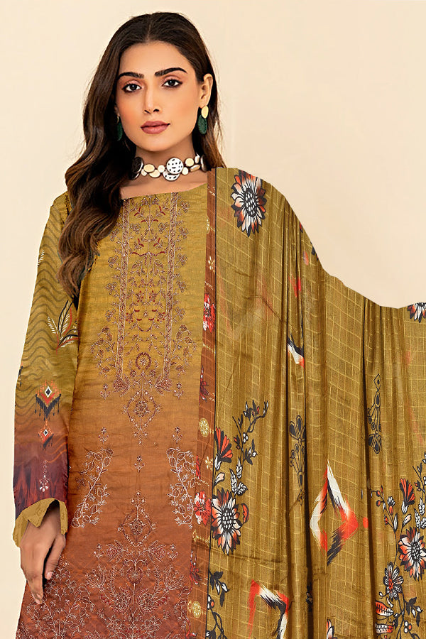 Zaib Tan Luxury Emb Lawn`25 D # 02