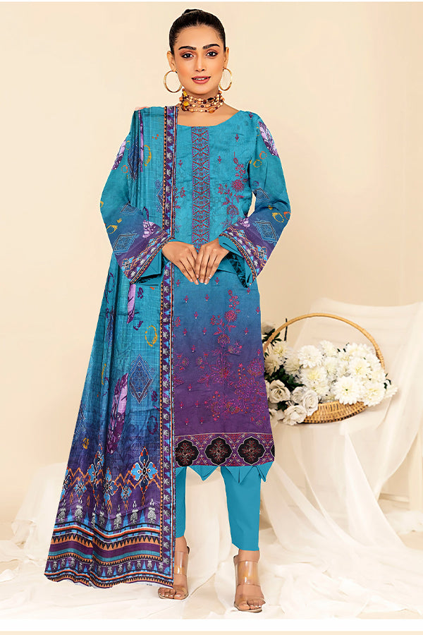 Zaib Tan Luxury Emb Lawn`25 D # 08