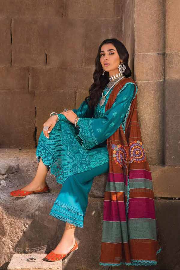 Zainab Chottani Chikankari Lawn`22 D#2A