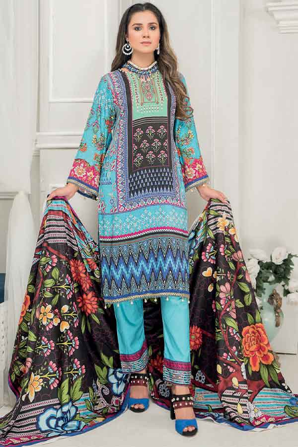 Zara Noor Print Linen`21 D#6022