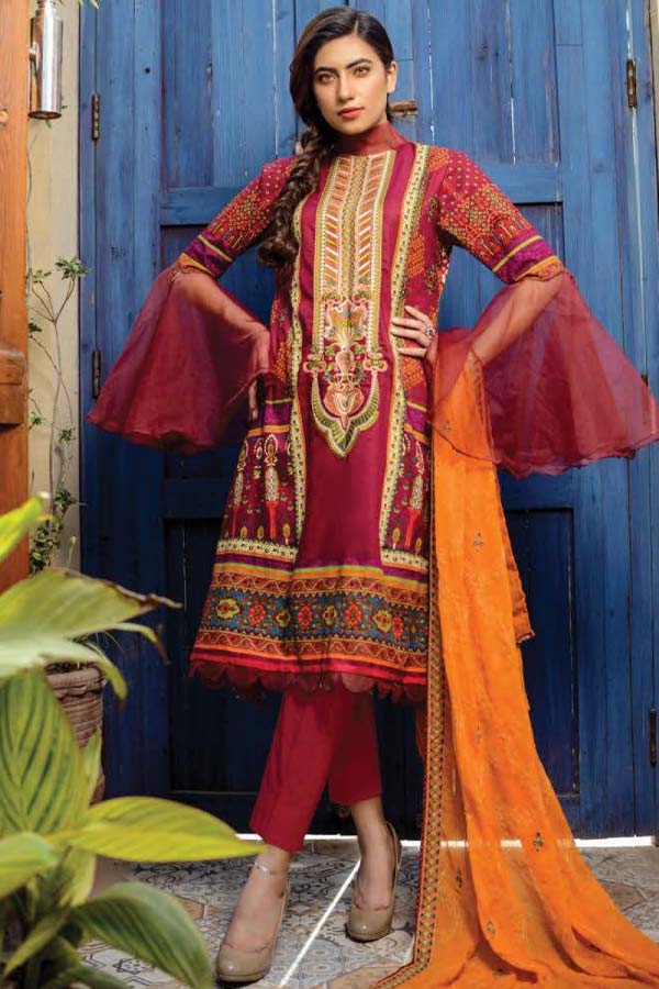 Zebaish Arzo Emb Lawn`21 D#07