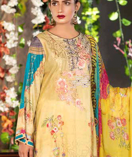 Zebaish Inaya Emb Linen`20 Z#10