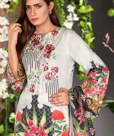 Zebaish Inaya Emb Linen`20 Z#5