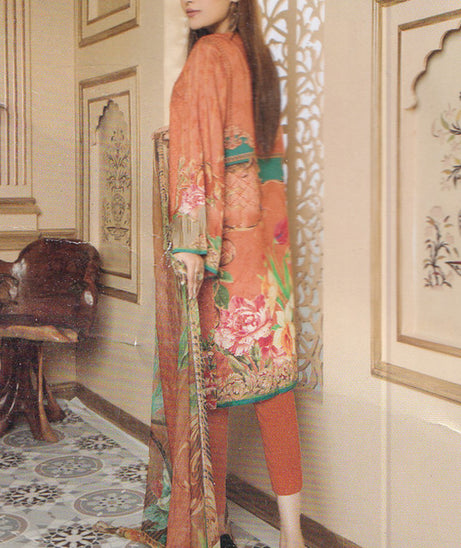 Zebaish Fatiha D/Emb Linen`20 Z#08