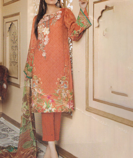 Zebaish Fatiha D/Emb Linen`20 Z#08