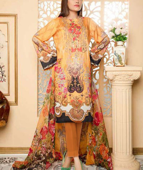 Zebaish Fatiha D/Emb Linen`20 Z#04