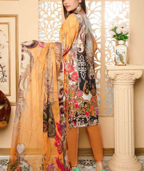 Zebaish Fatiha D/Emb Linen`20 Z#04