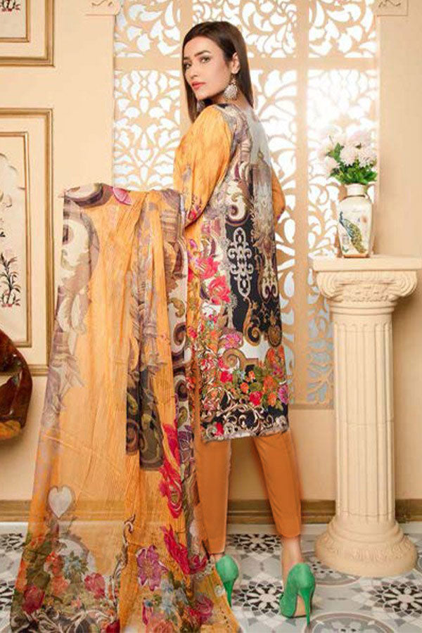 Zebaish Fatiha D/Emb Linen`20 Z#04