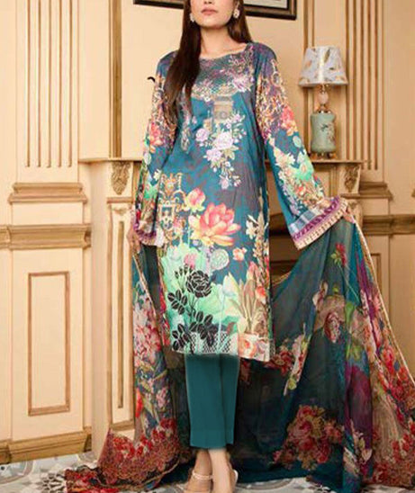 Zebaish Fatiha D/Emb Linen`20 Z#06