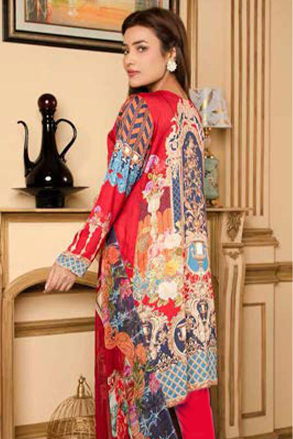 Zebaish Fatiha D/Emb Linen`20 Z#07