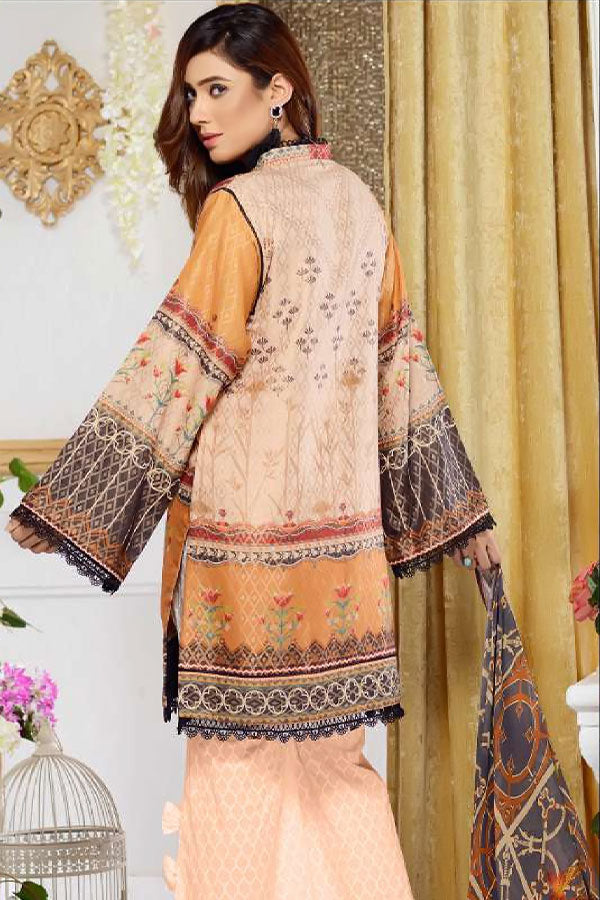 Zebaish Jacquard Shirt Dupatta`20 Columbine