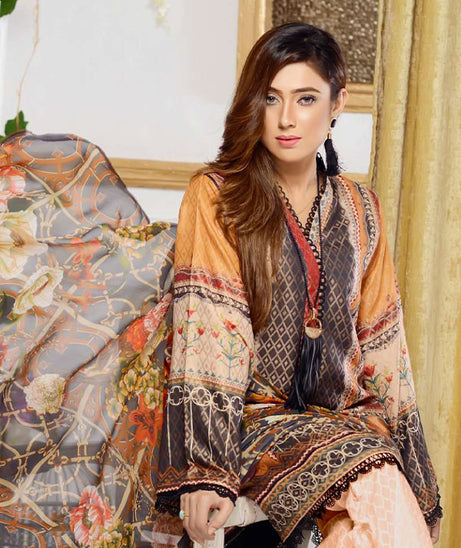 Zebaish Jacquard Shirt Dupatta`20 Columbine