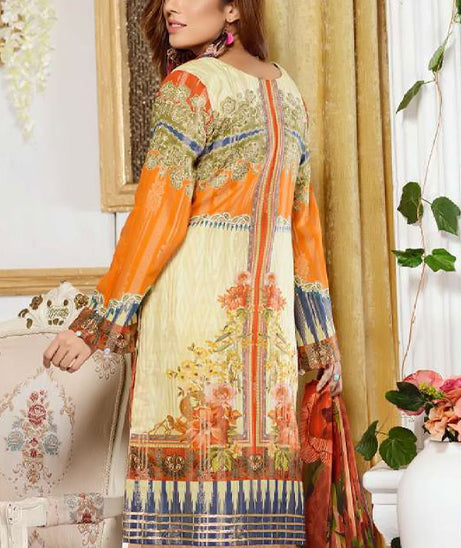 Zebaish Jacquard Shirt Dupatta`20 Primrose