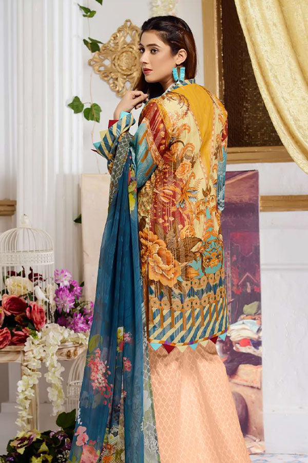 Zebaish Jacquard Shirt Dupatta`20 Pulmonaria