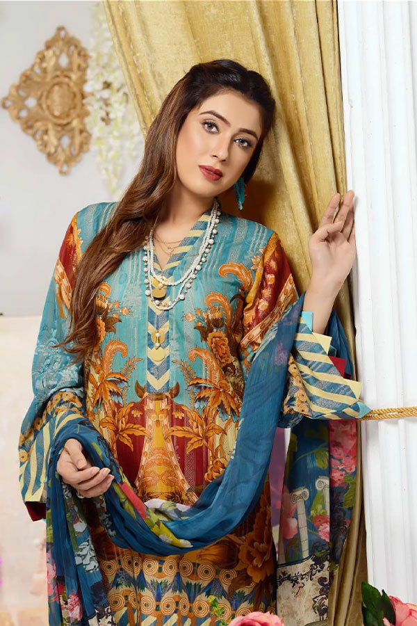 Zebaish Jacquard Shirt Dupatta`20 Pulmonaria