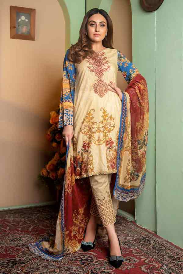 Zebaish Jasmin D/Print Lawn`20 D#02