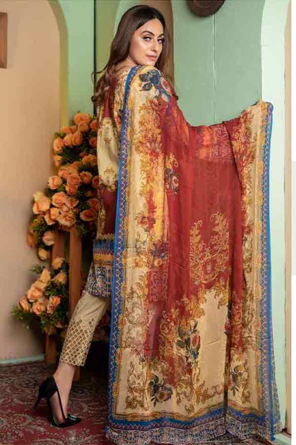 Zebaish Jasmin D/Print Lawn`20 D#02