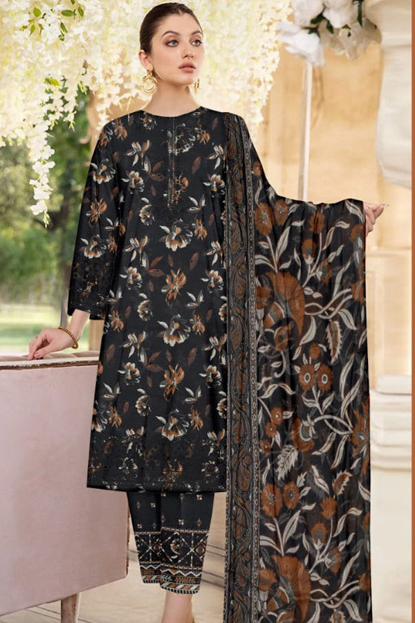Zimal Bana Dora Lawn`26 D#01 Black