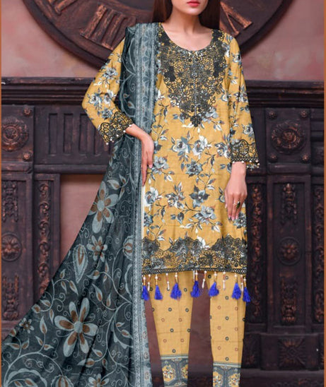 Zimal Bana Dora Lawn`26 D#01 Mustard