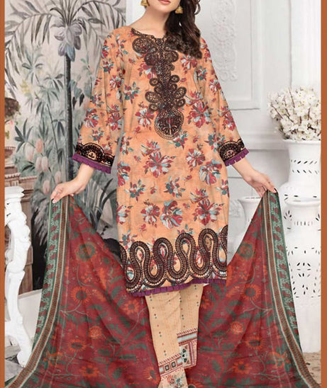 Zimal Bana Dora Lawn`26 D#01 Peach