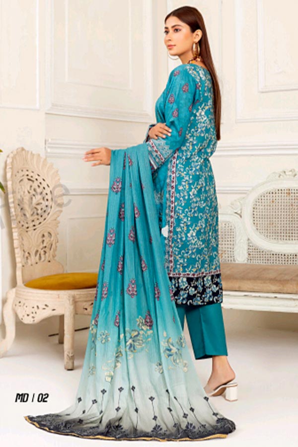 Zimal Emb Slub Lawn`24 Vol-8 D#02