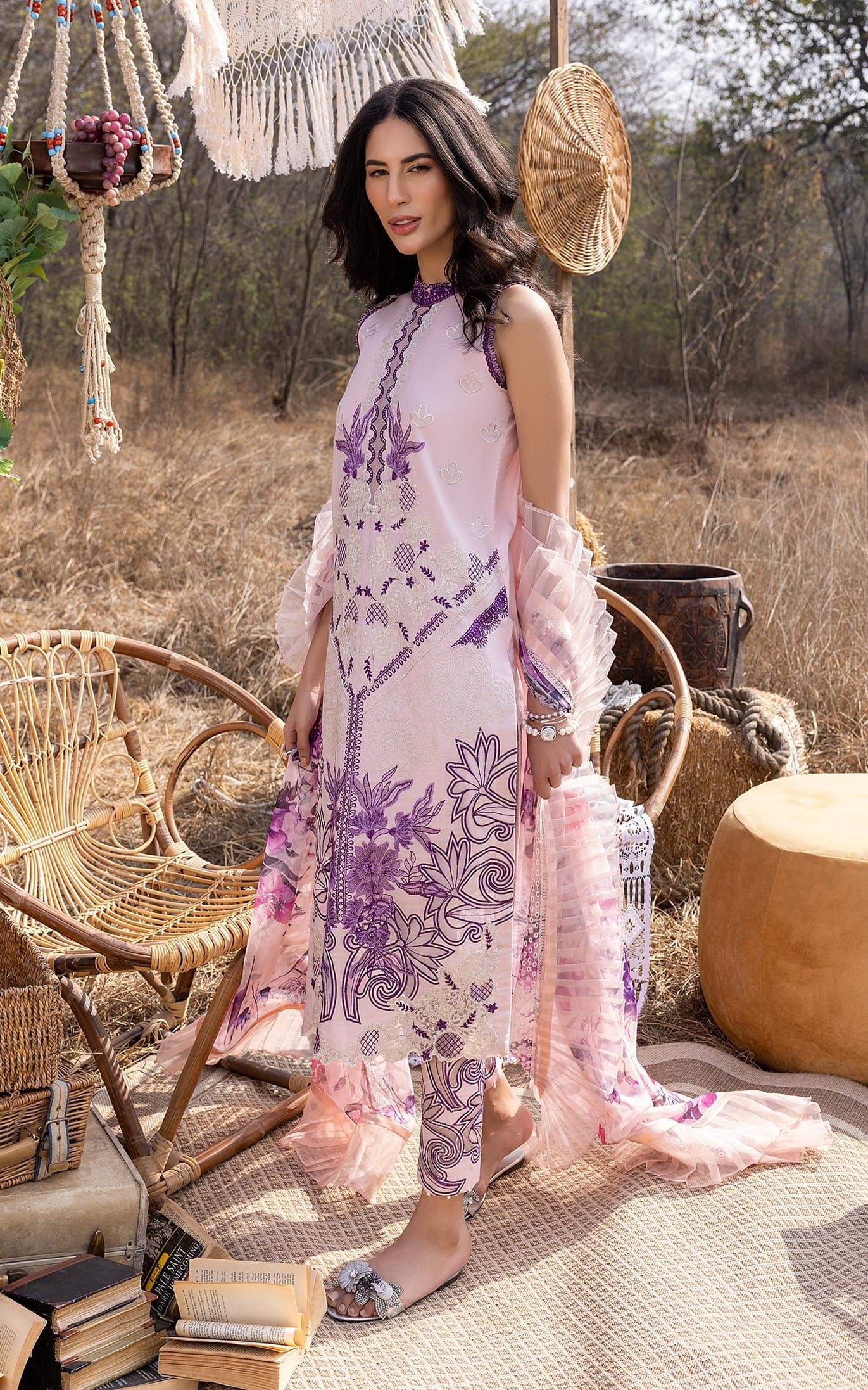 Asifa &amp; Nabeel Aleyna Lawn Summer'23 ASL#08 (Zinnia)