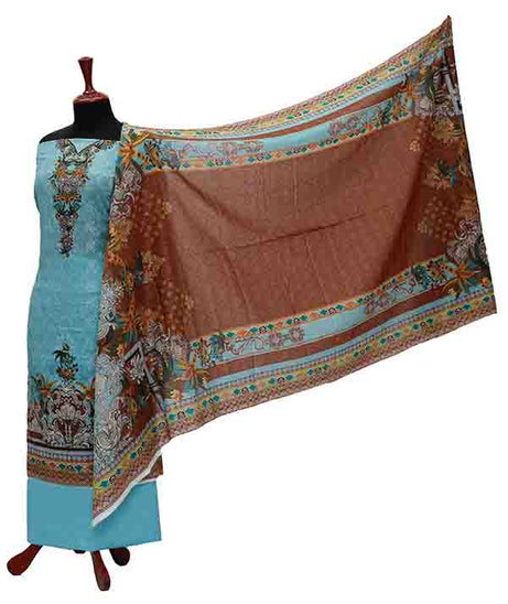 Zinnia D/Emb Lawn`21 D#8 (Turquoise)