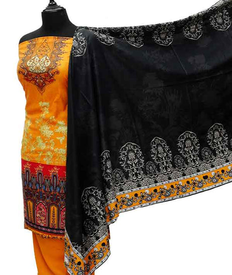 Zinnia Digital Print Linen`21 D#3776 (Mustard)