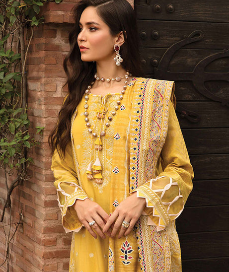 Zinnia Embroidered Linen Collection`21 D#03