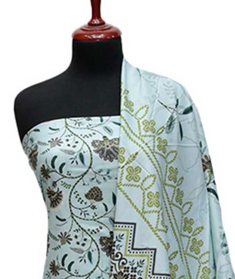 Zinnia Print Linen`24 D#1311 L-Ferozi