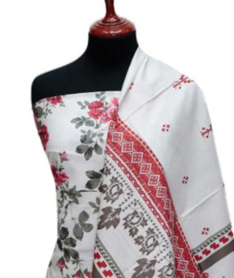 Zinnia Print Linen`24 D#1321 White