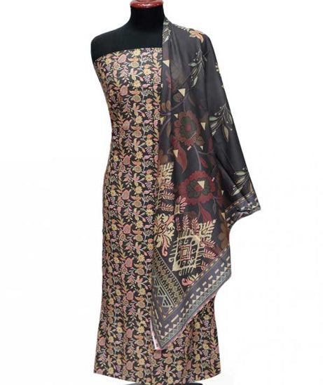 Zinnia Print Linen`24 D#1322 Black