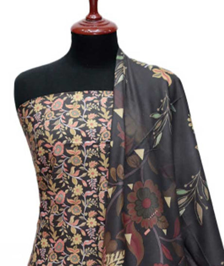 Zinnia Print Linen`24 D#1322 Black