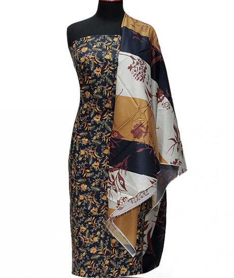 Zinnia Print Linen`24 D#1323 Black