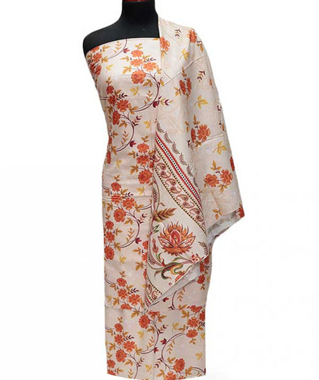 Zinnia Print Linen`24 D#1325 Fawn