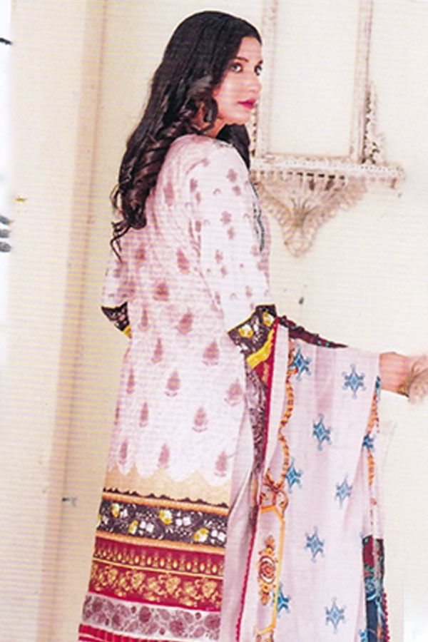 Zohra Emb Lawn`23 V#2 D#01 (Peach)