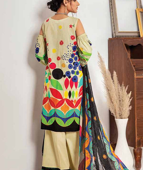Zouq E Nisa Emb Chiffon Dupatta`22 D#01