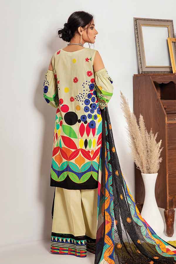 Zouq E Nisa Emb Chiffon Dupatta`22 D#01