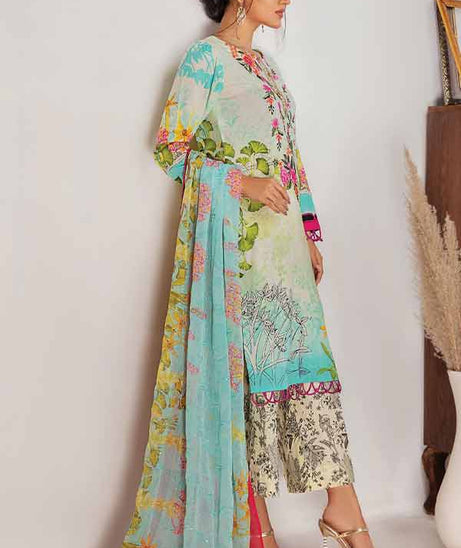 Zouq E Nisa Emb Chiffon Dupatta`22 D#10