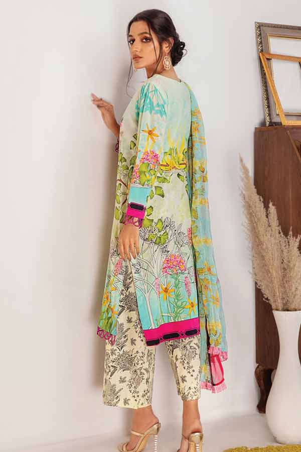 Zouq E Nisa Emb Chiffon Dupatta`22 D#10