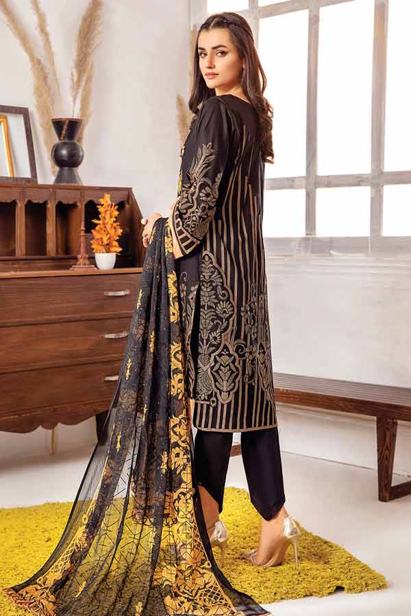 Zouq E Nisa Emb Chiffon Dupatta`22 D#04
