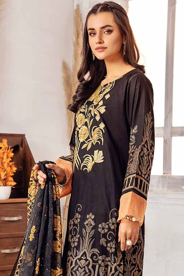 Zouq E Nisa Emb Chiffon Dupatta`22 D#04