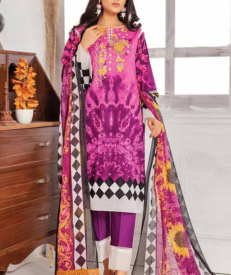 Zouq E Nisa Emb Chiffon Dupatta`22 D#05