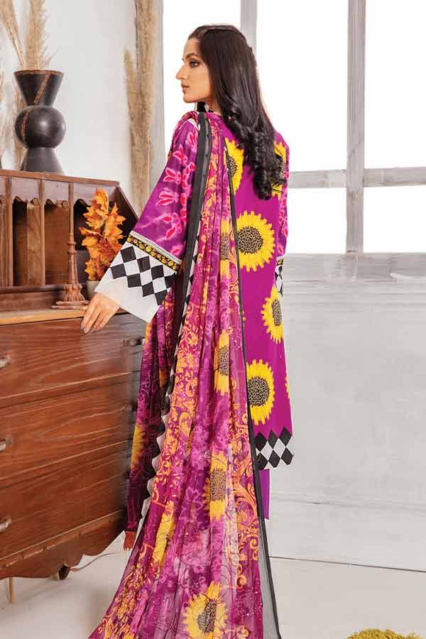 Zouq E Nisa Emb Chiffon Dupatta`22 D#05
