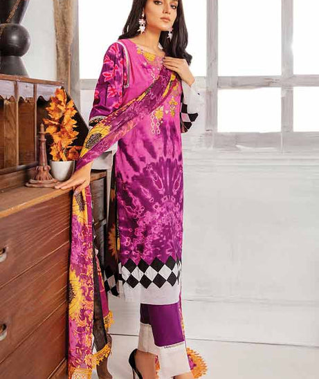 Zouq E Nisa Emb Chiffon Dupatta`22 D#05