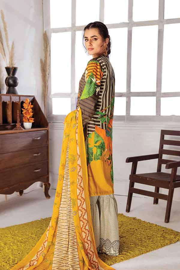 Zouq E Nisa Emb Chiffon Dupatta`22 D#08