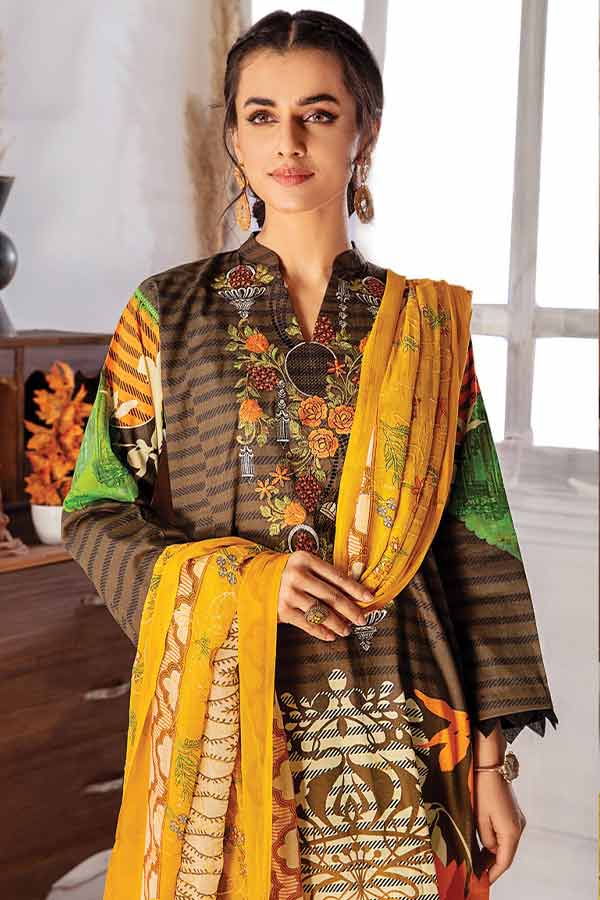 Zouq E Nisa Emb Chiffon Dupatta`22 D#08