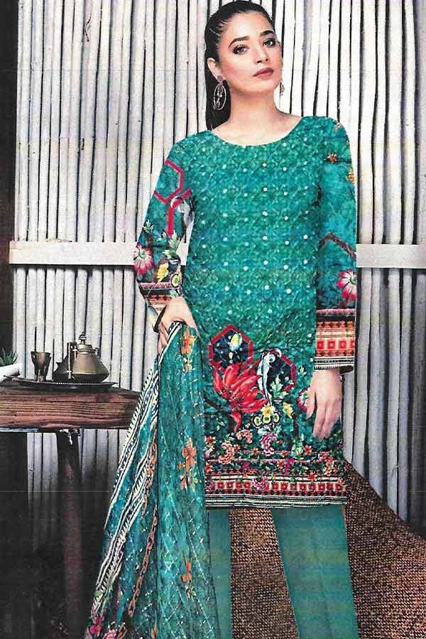 Zunaisha Umar D/Linen`22 V#4 Sea Green