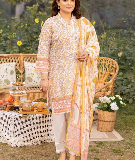 Gul Ahmed Print Lawn`24 CL#42195B