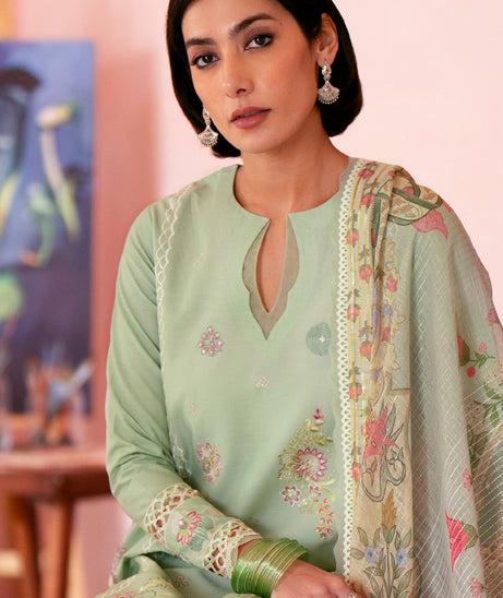 Seran Jahaan Unstitched Eid Edit 2024 Dure D-09